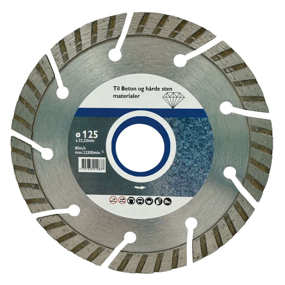 Diamantklinga 125x22,2 mm – TURBO – För armerad betong