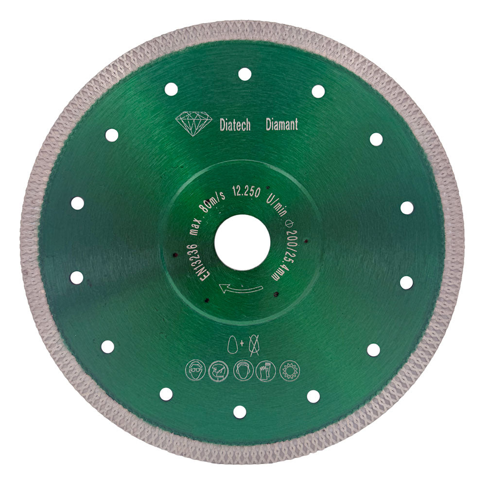 Diamantklinga 200x25,4 mm – GRÖN – Helbana/Tunn – För kakel och klinker