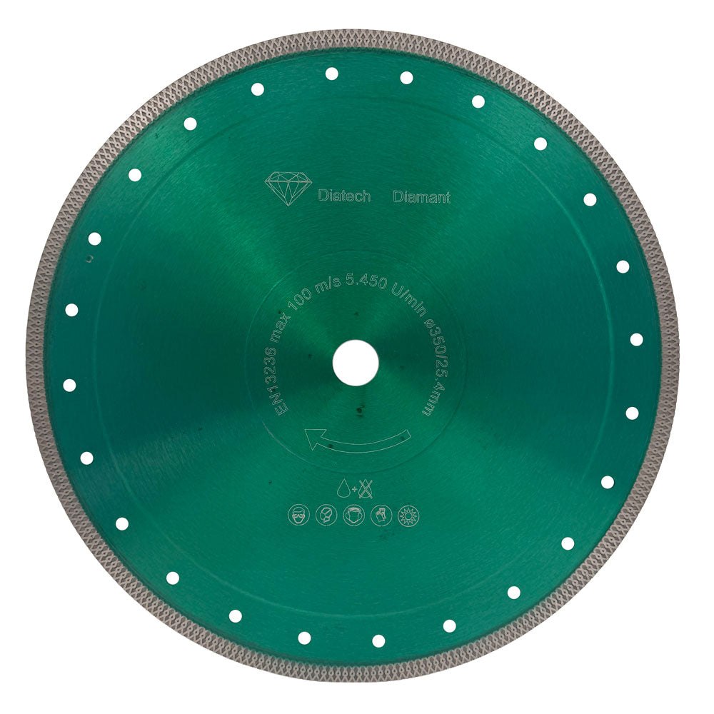 Diamantklinga 350x25,4 mm – GRÖN – Helbana/Tunn – För kakel och klinker