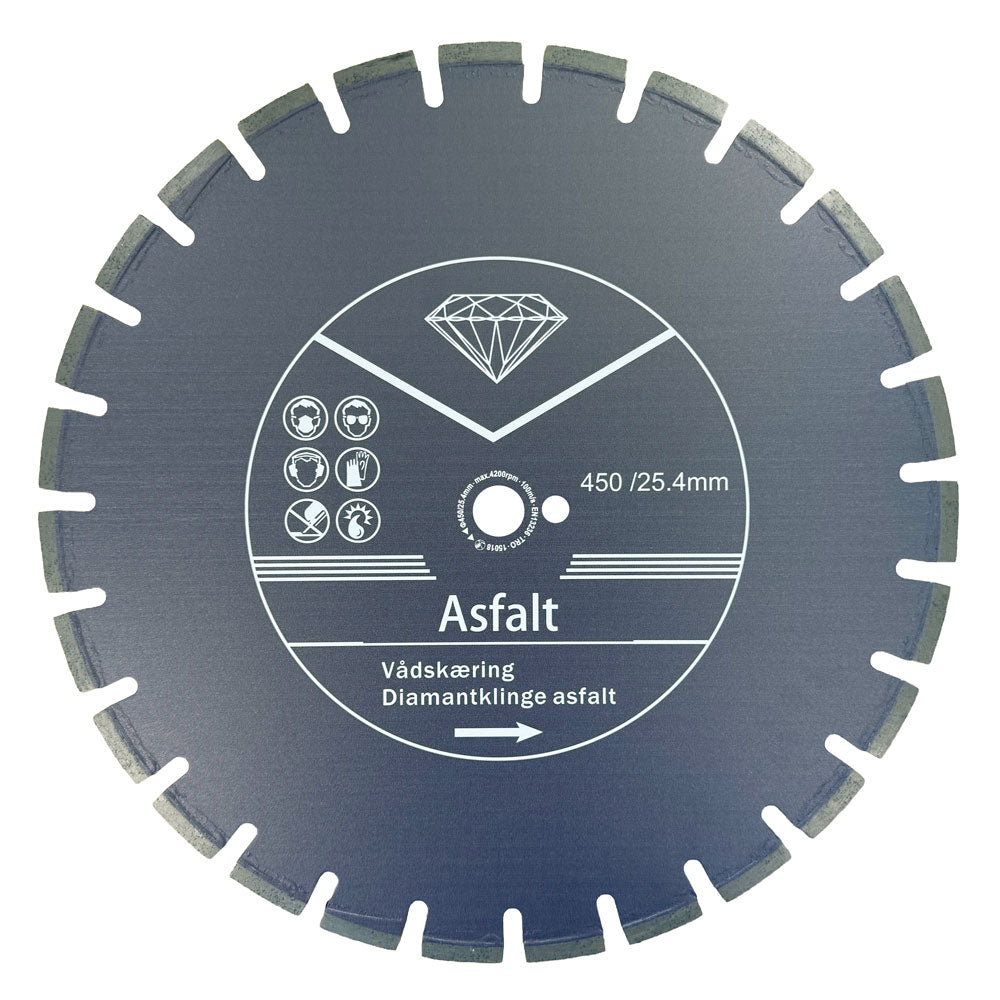 Asfaltklinga 450x25,4 mm – Våtskärning
