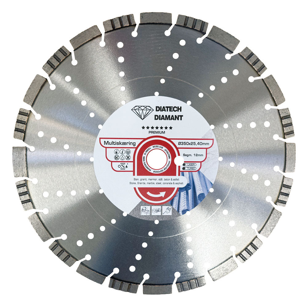 Asfaltklinga 350x25,4 mm – Premium – KOMBI för både asfalt och armerad betong