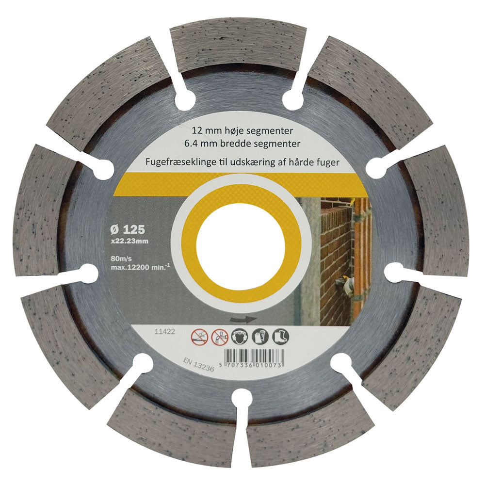 Fogklinga DIA 125x6,4x22,2 mm – 12 mm segment