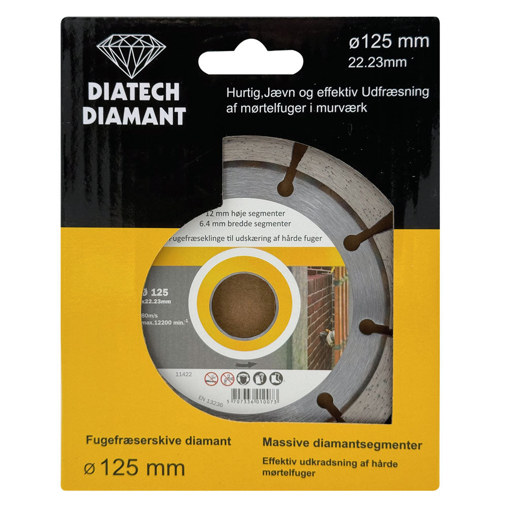 Fogklinga DIA 125x6,4x22,2 mm – 12 mm segment