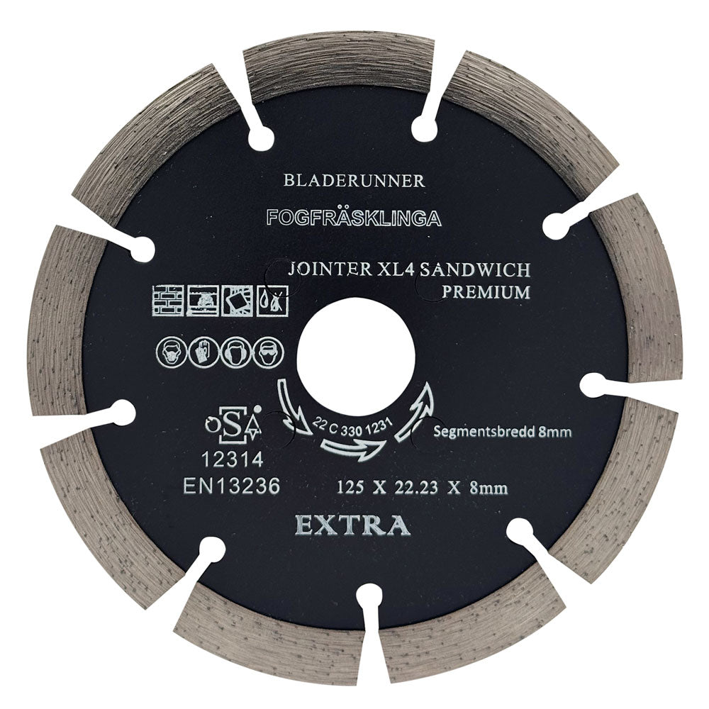 Fogklinga DIA 125x8x22,2 mm – 2‑delad