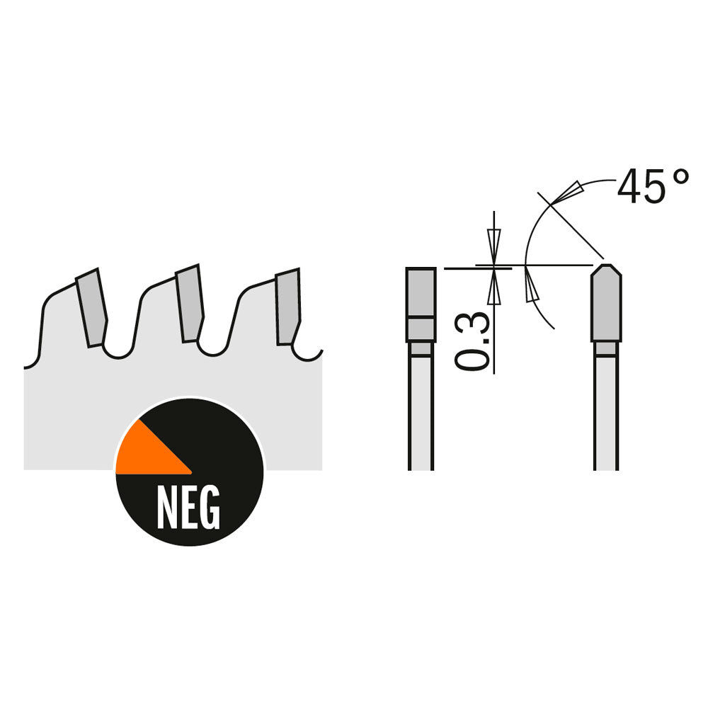 Sågklinga 400mm x 3,8mm x 32mm Z108 NE NEG
