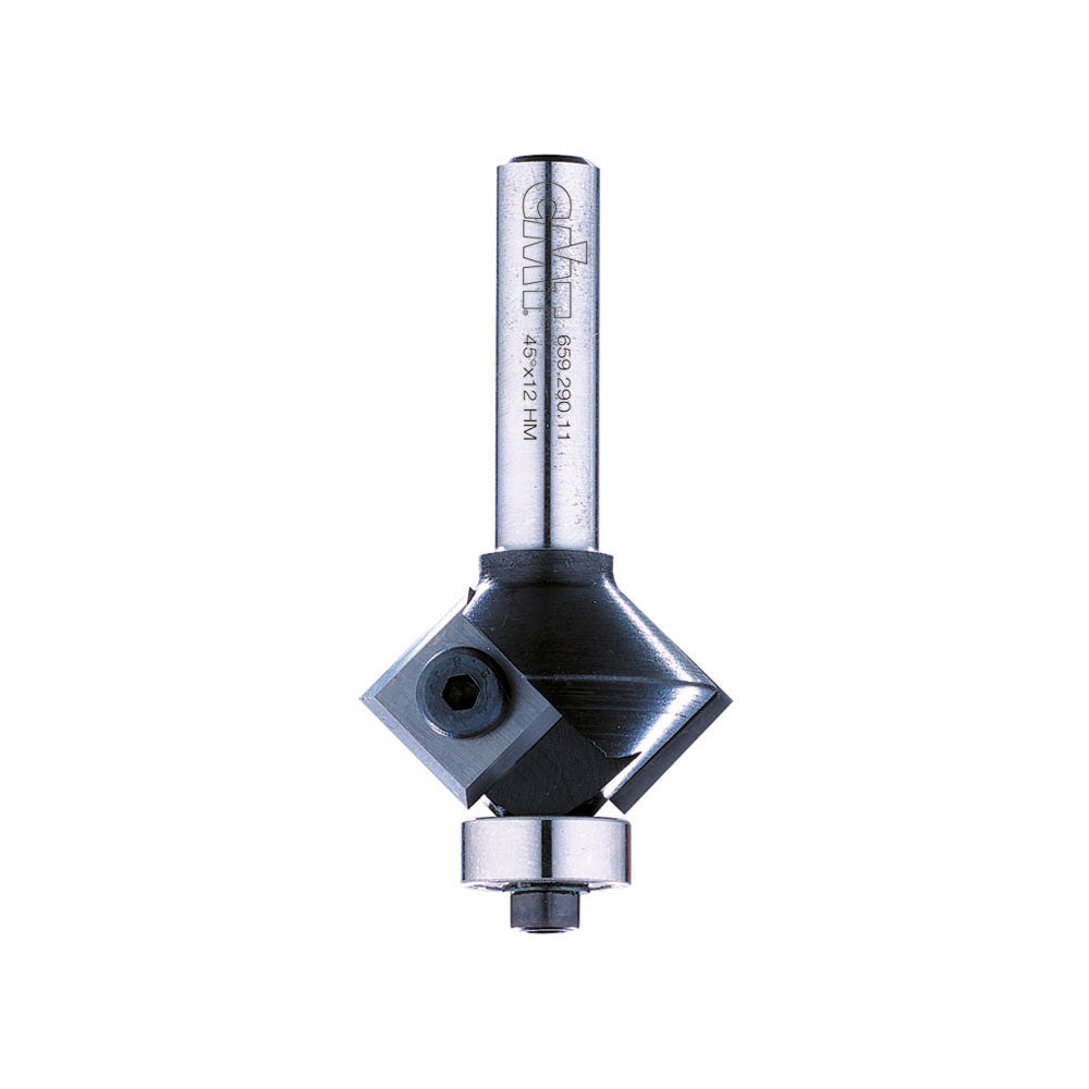 Fasfräs 22 grader | 25mm x 12mm | 8mm skaft | Med Vändskär