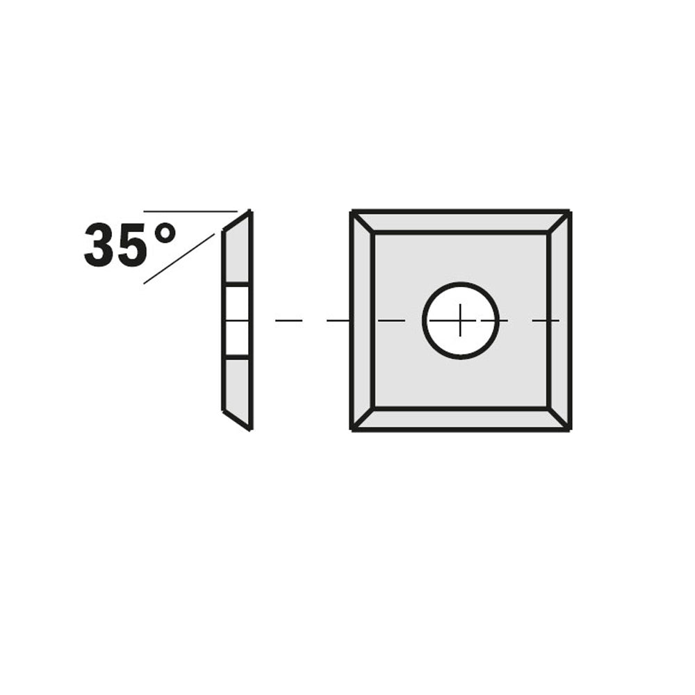 3 st Vänd frässkär 10,5mm x 10,5mm x 1,5mm i paket