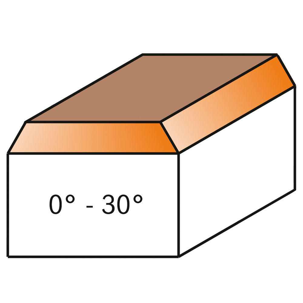 Kantfräs / Fasfräs 12mm x 12,7mm | 8mm skaft