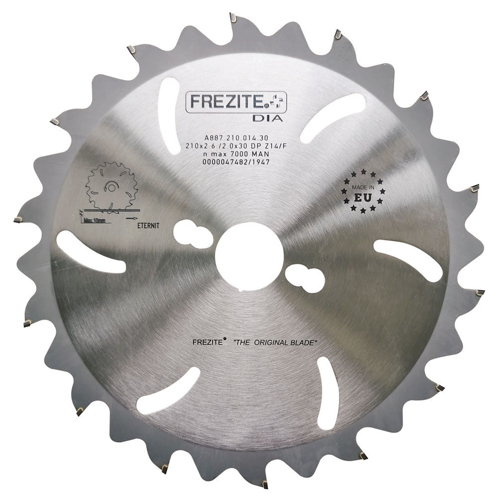 Sågklinga PCD för fibercement 230mm x 2,6mm x 30mm Z14