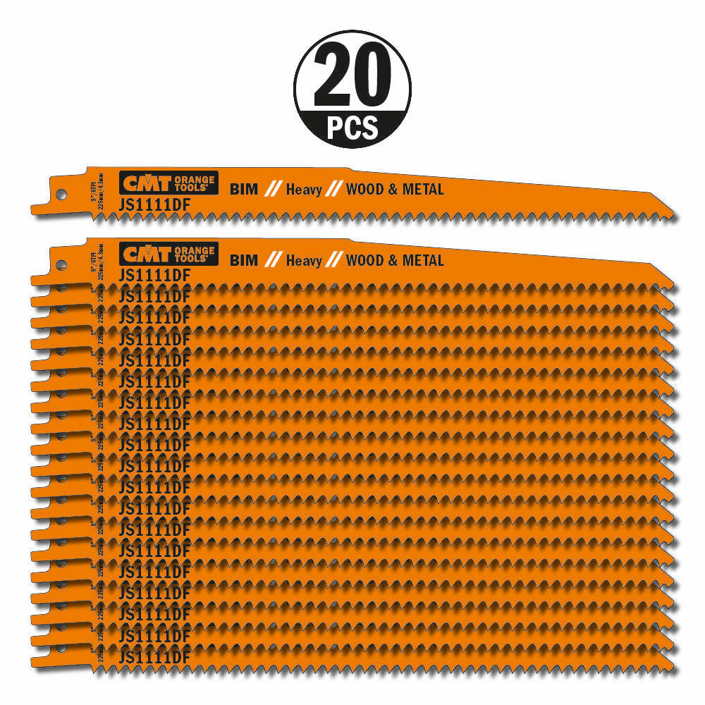 Tigersågblad 225mm BIM för trä/metall - 20 st paket