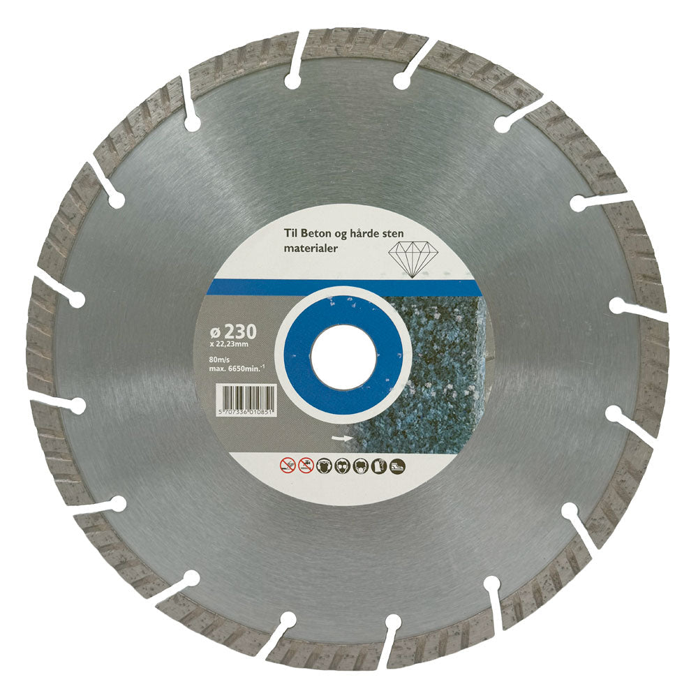 Diamantklinga 230x22,2 mm – TURBO – För betong