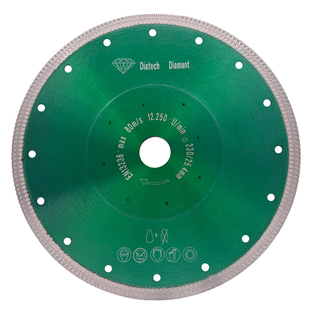 Diamantklinga 230x25,4 mm – GRÖN – Helbana/Tunn – För kakel och klinker