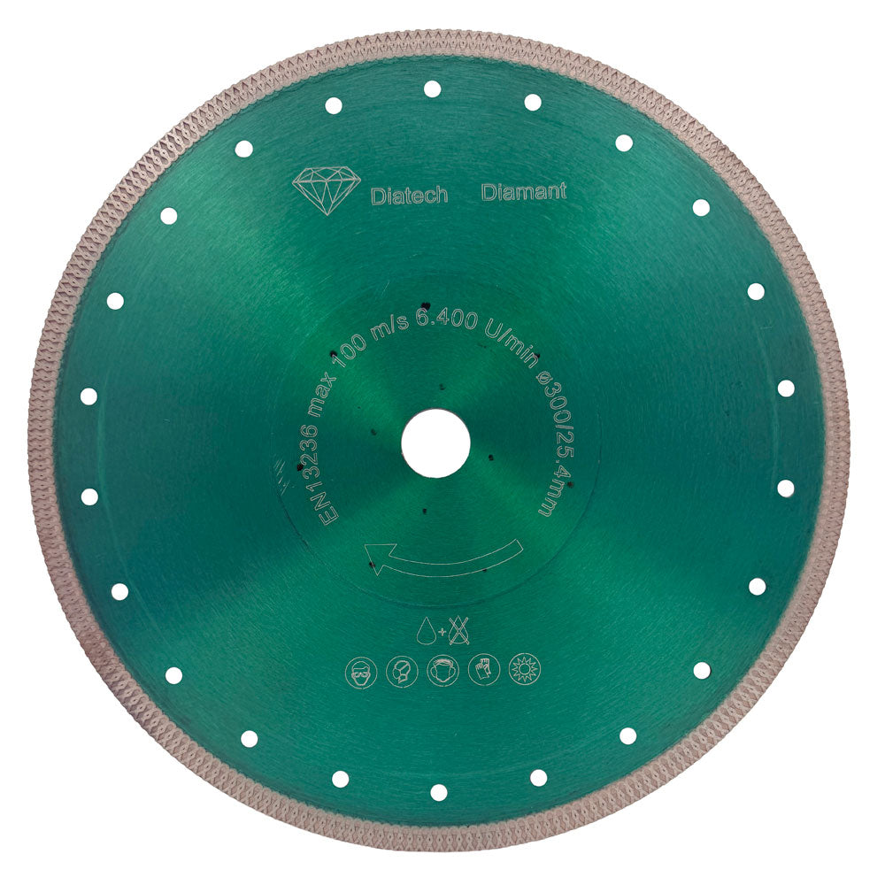 Diamantklinga 300x25,4 mm – GRÖN – Helbana/Tunn – För kakel och klinker