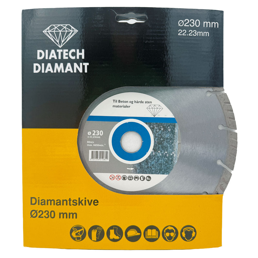 Diamantklinga 230x22,2 mm – TURBO – För betong