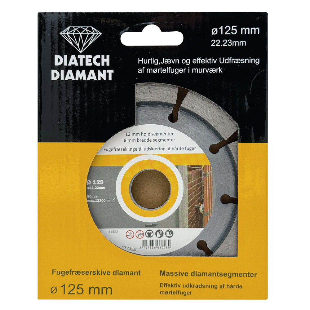Fogklinga DIA 125x8x22,2 mm – 12 mm segment