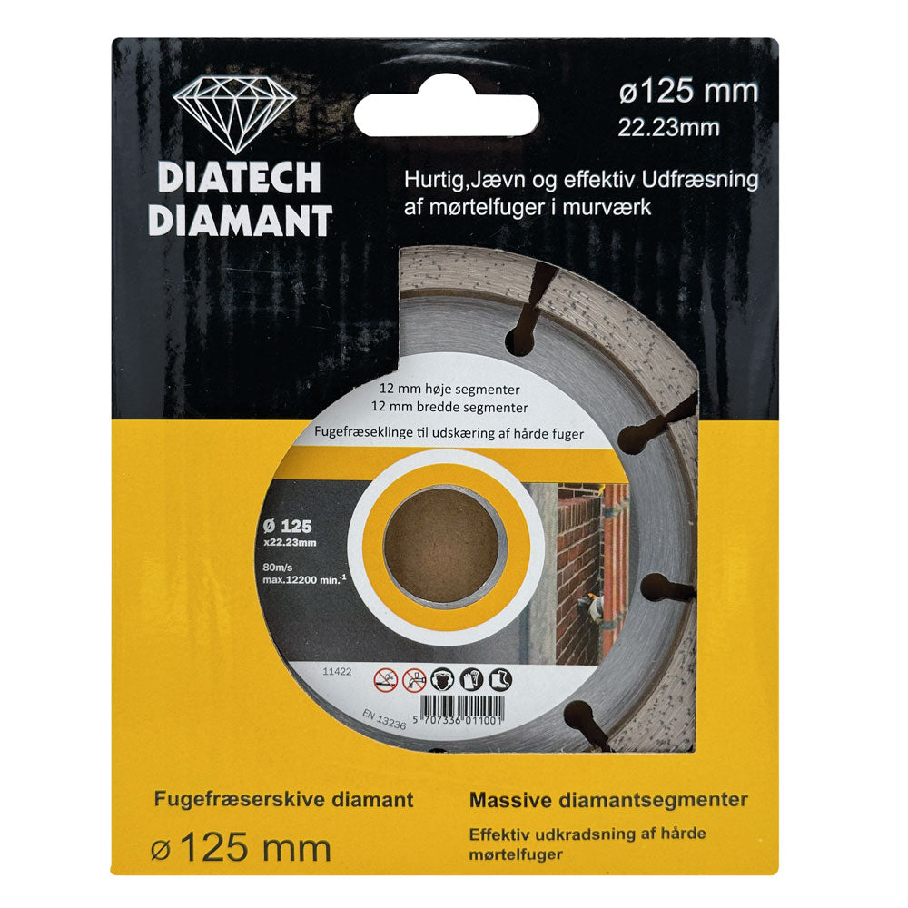 Fogklinga DIA 125x12x22,2 mm – 12 mm segment